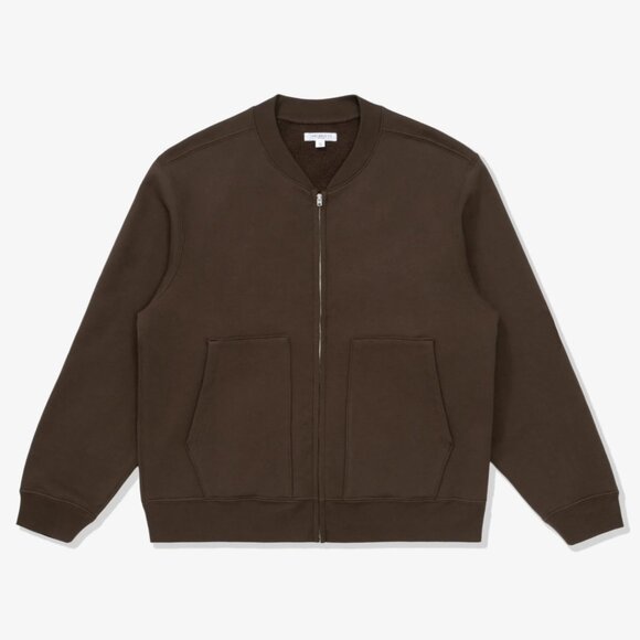 Lady White Co. men's bomber jacket brown large 40 cotton sweatshirt bark - Picture 2 of 10